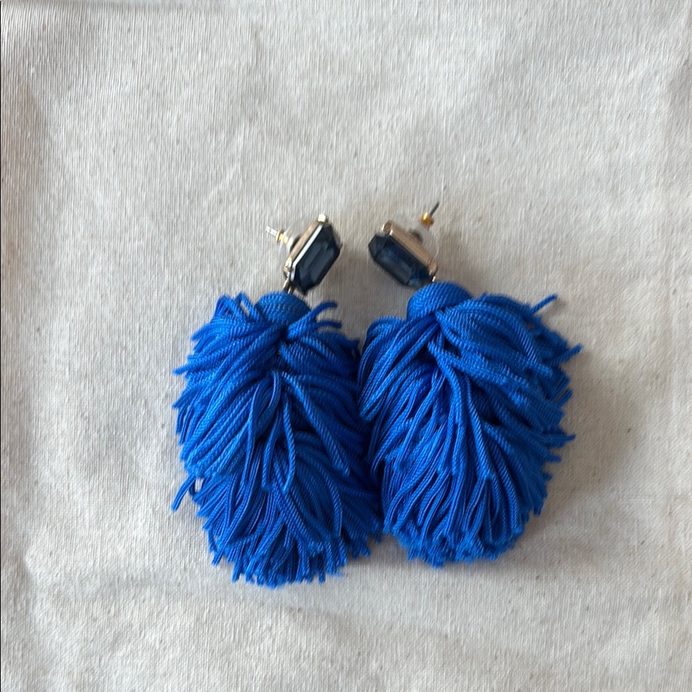 J.Crew Royal Blue tassel earrings (pierced)